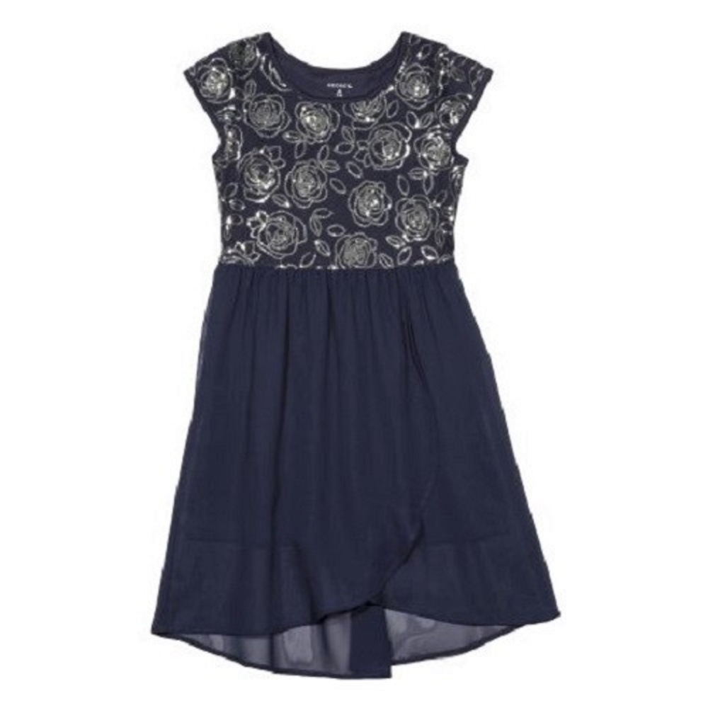 George Girl Hi Lo Sequin Mesh Special Party Dress